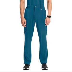 Cherokee Infinity Men XS Short Cargo Scrubs Pants Caribbean Blue NWT
